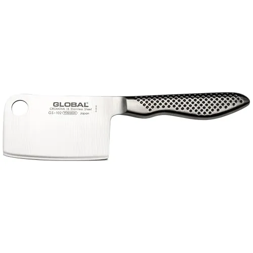 GLOBAL Gemüsemesser GS-102 Mini Chopper 8 cm - Hochwertiges Gemüsemesser mit 8 cm Klinge aus Cromova 18 Stahl. Ideal für präzises Schneiden von Kräutern und Gemüse. Ergonomischer Edelstahlgriff für höchste Kontrolle und Komfort.