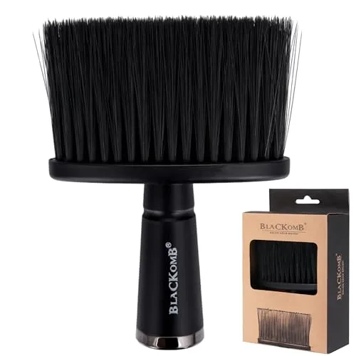 Blackomb Friseurpinsel Haarbürste Nackenpinsel Barbier Bürste Nackenbürste Nackenwedel Salon Zubehör - Schwarz