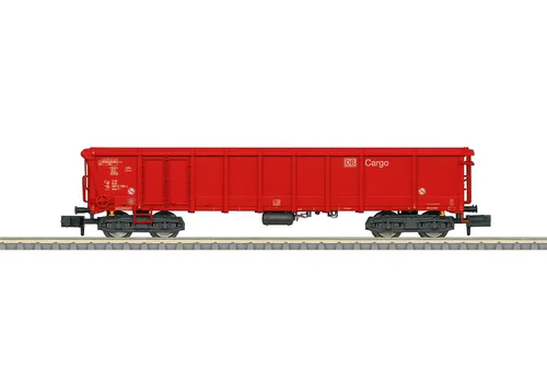 Minitrix Spur N 18415 Rolldachwagen Tamns 893 der DB AG - Güterwagen der Epoche V (1990-2007) im Spur N Format, ideal für detailverliebte Modelleisenbahner und bietet realistische Betriebsbedingungen.