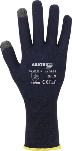 12x Feinstrickhandschuhe f.Smartphones u.Touchscreens Gr.8 dunkelblau