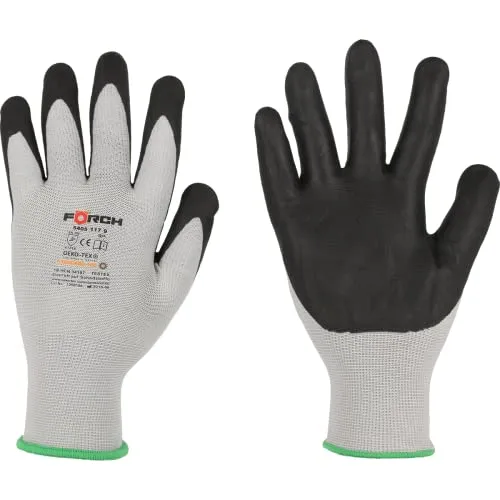 Förch FEINSTRICKHANDSCHUHE DUO GRIP MECHANIKERHANDSCHUH HANDSCHUH KFZ Gr.9 L (1, Large Gr. 9)