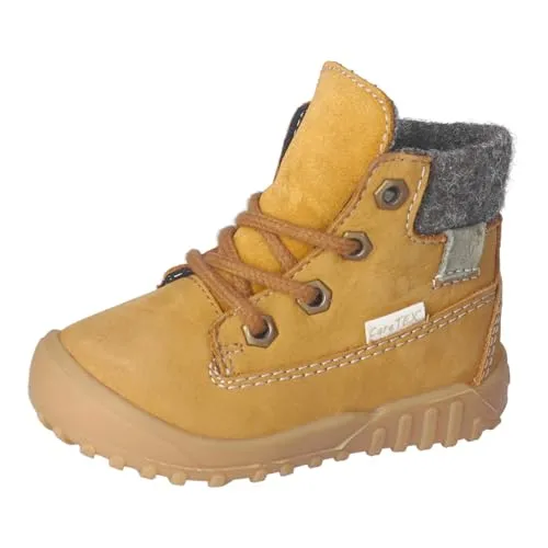RICOSTA Jungen Stiefel DEANY - Wasserdichte Lauflernschuhe - Stiefel für Jungen, 100% wasser- und winddicht dank CareTEX, ideal für aktive Kinder, bequemes Leder und Lammwolle für warmen Tragekomfort.