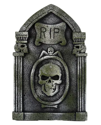 Produktbild Horror-Shop Dekoobjekt R.I.P. Grabmal als Halloween Grabstein mit Totensc