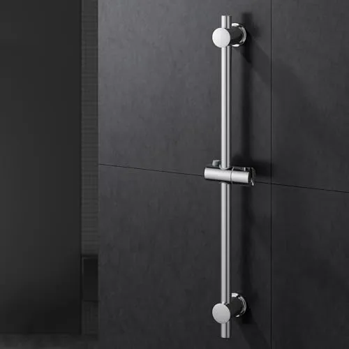 MORADO Edelstahl Duschstange 68cm, Duschset Edelstahl Duschstange 68cm mit Duschkopfhalterung, Chrom