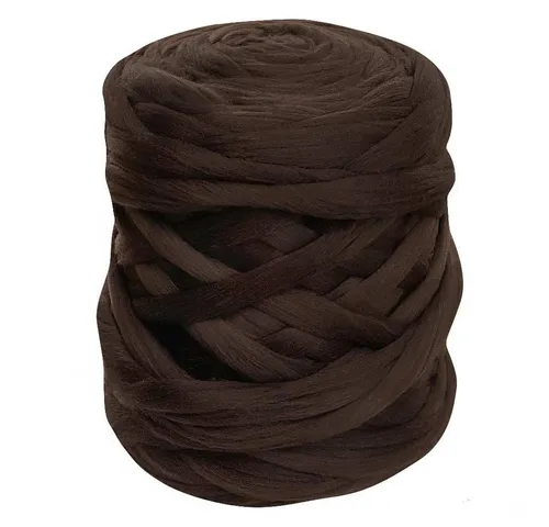 maDDma 1m Filzwolle Märchenwolle Meterware Bastelgarn, 023 schokoladenbraun