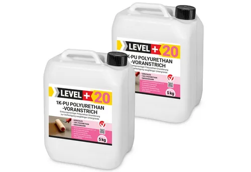 Level+ Haftgrund Grundierung 1K PU 10kg – Effiziente Restfeuchte Blocker - Hochwertiger Voranstrich mit 10 kg für optimale Haftung und zuverlässigen Schutz. Ideal für den professionellen Einsatz, um Restfeuchte effektiv zu blockieren.