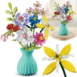 Blumenstrauß aus Bausteinen – Kreatives LEGO-kompatibles DIY-Set mit 778 Teilen
