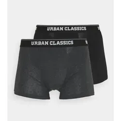 Urban Classics Herren Boxershorts 2er-Pack Unterwäsche - Unterteile schwarz/anthrazit 4XL