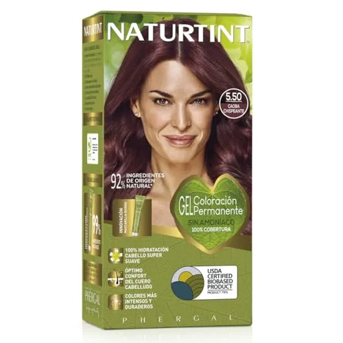 Naturtint | Haarfarbe Oohne Ammoniak | 5.50 Glänzend Mahagoni | Hoher Anteil an natürlichen Inhaltsstoffen | 170 ml