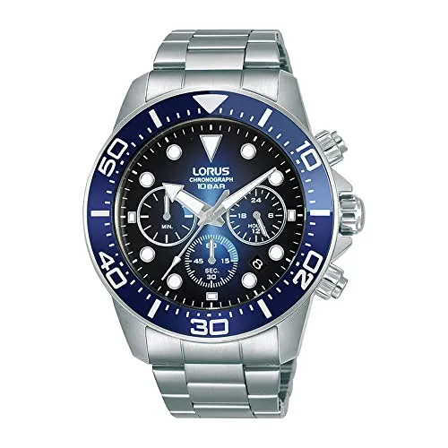 Lorus Watch RT343JX9 - Elegante Edelstahl-Armbanduhr - Armbanduhren für Herren mit robustem Edelstahlgehäuse, wasserdicht bis 100m und Luminous-Leuchtbeschichtung für optimale Ablesbarkeit im Dunkeln.