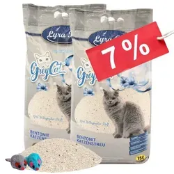 Liter Lyra Pet® GreyCat® Katzenstreu mit 2 Mäusen von Lyra Pet