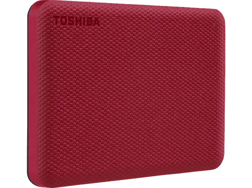 TOSHIBA Canvio Advance 2 TB externe HDD-Festplatte rot - tragbare Speicherlösung mit 5 Gbit/s Übertragungsrate, ideal für Fotos und Videos