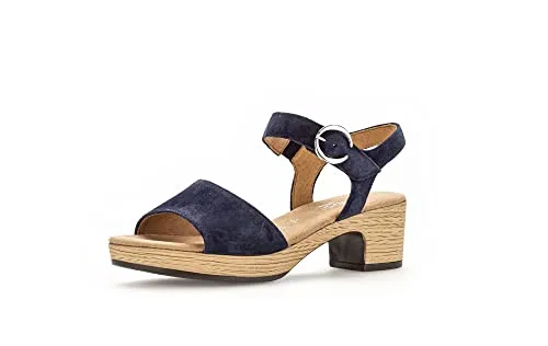 Gabor Damen Plateausandalen – Bequeme Sommerschuhe mit dicker Sohle - Moderne Plateausandalen für Damen mit Rauleder-Obermaterial und Klettverschluss. Ideal für den Sommer, bieten sie Komfort und Stil bei jeder Gelegenheit.