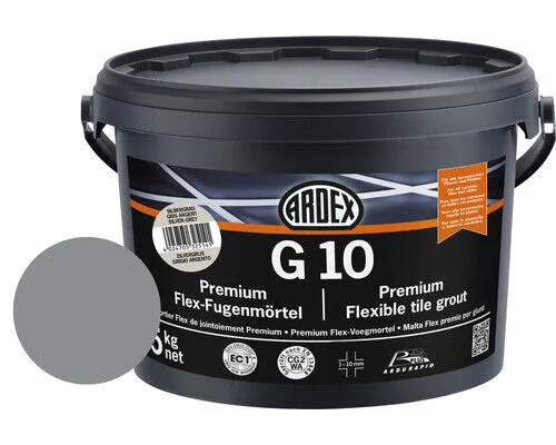 Ardex G10 Premiumfuge Flexmörtel 5kg (grau) - Fugenmörtel für flexible Anwendungen, wasserabweisend und ideal für anspruchsvolle Fliesenprojekte.
