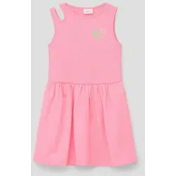 s.Oliver Minikleid Kleid Ärmelloses Kleid mit Rippstruktur (1-tlg) rosa 92 EU