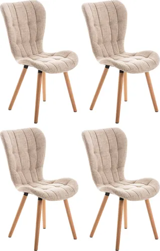 CLP 4er Set Stuhl Elda Stoff natura