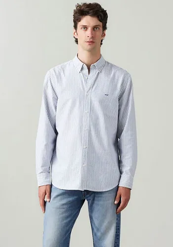 Levi's Herren Authentic Button Down Waylon Stripe True Blue L - Herrenhemden, klassisches Relaxed Fit Button-up-Hemd von Levi's, ideal für lässige Anlässe und modischen Komfort.