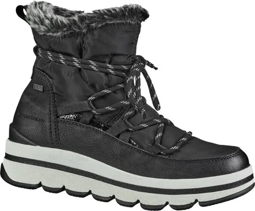 Tom Tailor Damen Schneestiefel 4290401, Black, 39 EU - Wanderschuhe mit robustem Obermaterial aus Polyester, flacher Gummisohle und praktischem Reißverschluss für optimalen Halt und Komfort in der kalten Jahreszeit.
