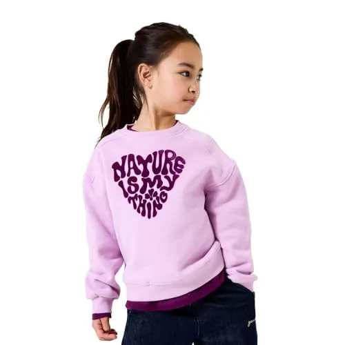 Garcia Mädchen Sweatshirt Heart, Größe:128/134, Farbe:Lilac Rose
