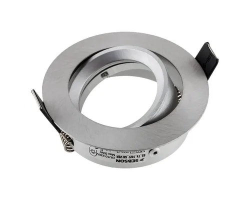 SEBSON Einbaurahmen Einbaustrahler inkl. GU10 Fassung, Lochdurchmesser 75mm, flach 25mm, schwenkbar, GU10 Fassung (ohne Leuchtmittel), Aluminium Deckenspot