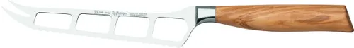 Burgvogel Käsemesser 14 cm – Olivenholzgriff - Hochwertiges Küchenmesser mit 14 cm Klinge, rostbeständig und geschmiedet. Ideal für Käse und Wurst, mit Luftlöchern für müheloses Schneiden.