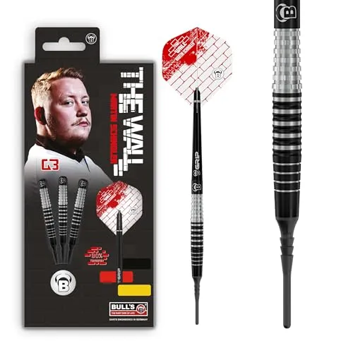 BULL'S Martin Schindler Dart 18g – Schwarz - Soft-Dartpfeile für präzises Spielen, ideal für Einsteiger und Profis, mit hochwertiger Verarbeitung für optimale Leistung.