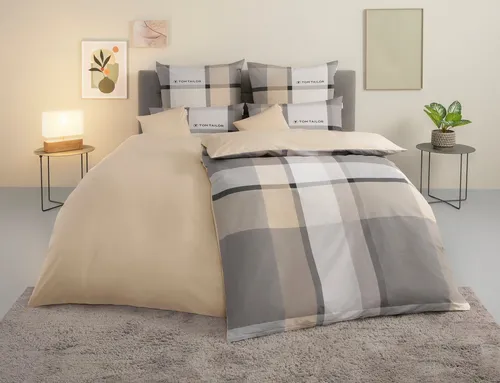 TOM TAILOR HOME Bettwäsche Lenny 135x200 oder 155x220 cm in beige von TOM TAILOR HOME