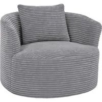 MCW Sessel P18 Hellgrau – Moderner Cord-Sessel mit Kissen von MCW