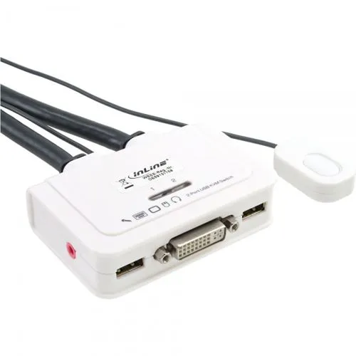 InLine KVM Switch 2-fach DVI-D USB mit Audio von InLine