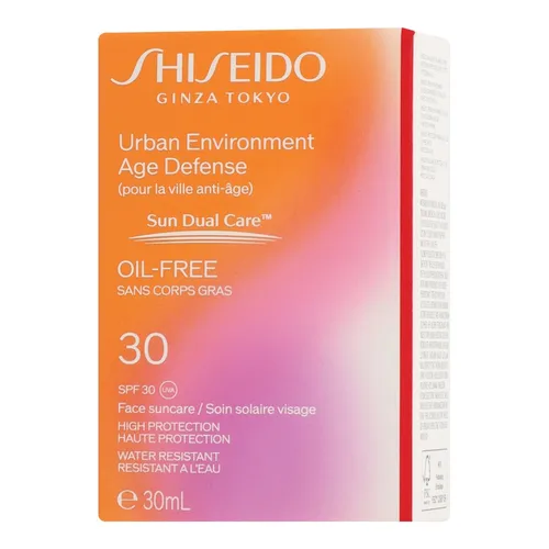 Shiseido Urban Environment Age Defense SPF30 30 ml - Sonnenpflege mit SPF30, bietet effektiven Schutz vor UV-Strahlen und bekämpft frühzeitige Hautalterung.
