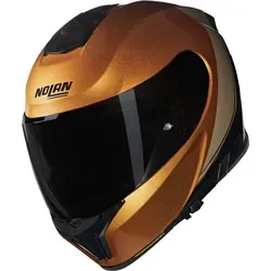 Nolan N80-8 Verniciatura Speciale N-Com Helm, schwarz/ocker, XS (55) - Motorradhelm mit ultraweitem Visier und AirBooster-Technologie für optimale Belüftung. Ideal für Komfort und Stil auf jeder Fahrt.