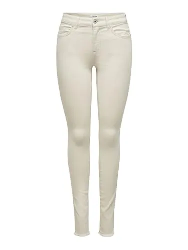 ONLY 7/8-Jeans ONLBlush Life - Ecru - Stylische 7/8-Jeans in ecru mit Mid Waist für einen modernen Look, ideal für lässige Outfits.