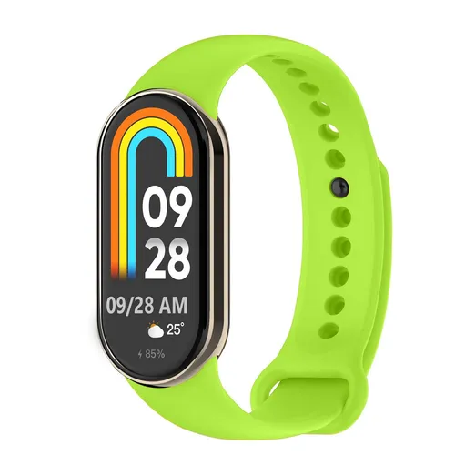 Ersatzarmband für Xiaomi Mi Band 9 y Mi Band 8, Farbe Grüne Limette, Silikon