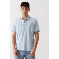 Gant Poloshirt in Hellblau, Größe M - Herren Plussize - Herren Plussize Poloshirt von Gant in Hellblau, aus 100% Baumwolle, mit kontrastierendem Polokragen und verkürzter Knopfleiste für einen stilvollen Look.