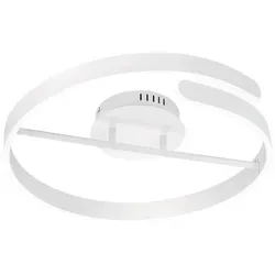 Xxxl Led-Deckenleuchte Parma - Moderne 13.5 cm Deckenleuchte aus Metall in Weiß, perfekt für eine stilvolle Innenbeleuchtung über dem Esstisch.