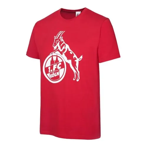 1. FC Köln T-Shirt Basic rot (DE/NL/SE/PL, Alphanumerisch, L, Regular, Regular, Rot)