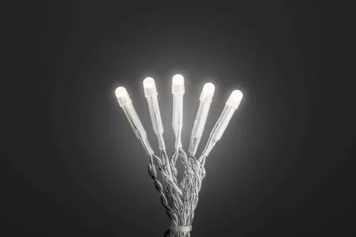 Konstsmide Weihnachtsbeleuchtung Micro LED Lichterkette gefrostet 100 warmweiße - Weihnachtsbeleuchtung mit 100 warmweißen Micro LEDs, energieeffizient und ideal für stimmungsvolle Dekorationen in der Weihnachtszeit.