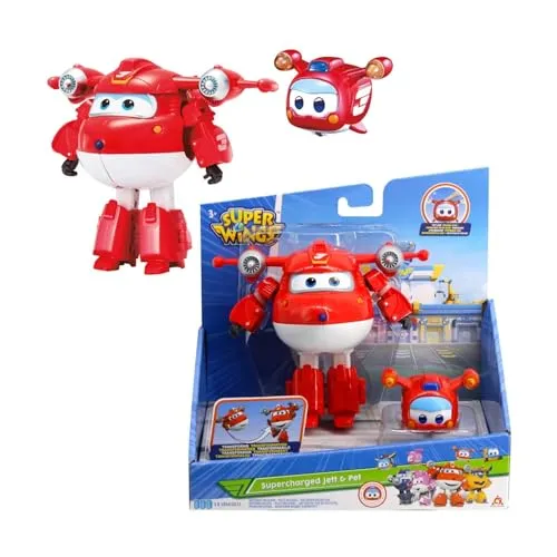 Iden System SUPER WINGS Transforming Jett & Super Pet Jett