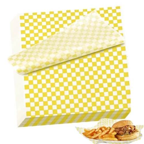 Käsepapier, 100 Blatt Wachspapier für Lebensmittel - Metzgerpapier für Snacks, Burger und Sandwiches - ölsicher, wasserdicht und ideal für eine saubere Aufbewahrung von Speisen.