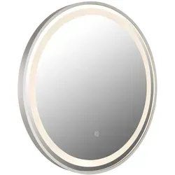 GLOBO 84035 RIVAS Spiegel mit LED-Beleuchtung - Wandleuchten mit stufenlosem Touchdimmer und Memoryfunktion, ideal für das Badezimmer. Genießen Sie warmes bis kaltes Licht und ein modernes Design in nickel-matt.
