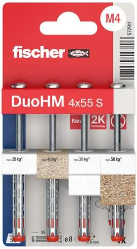 Fischer 572911 DuoHM 4x55 S PH PZ Hohlraumdübel 55mm 4St.