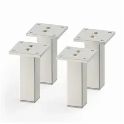 sossai® Möbelfuß Aluminium Möbelfüße, (4-St) 3 cm x 10 cm