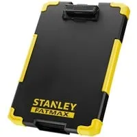 Stanley FATMAX Prostack Klemmbrett - Klarsicht- & Einstecktasche mit robustem Design, ideal für die Organisation von Dokumenten und Unterlagen unterwegs.