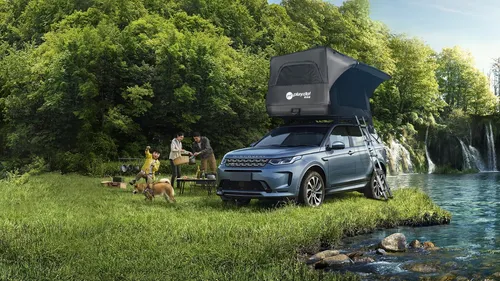 Play.Do! Dachzelt Castle - aufblasbares Autodachzelt inkl. Teleskopleiter