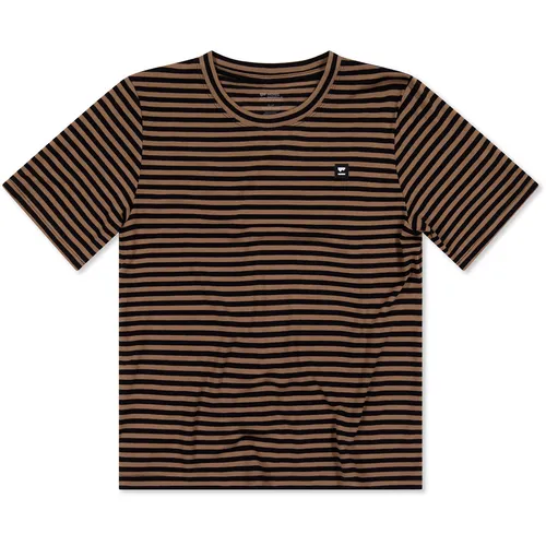 Produktbild Mons Royale Damen Icon Merino T-Shirt mr stripe toffee (980) S
