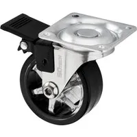 SOTECH Lenkrolle RAPID Ø50 mm Schwarz Belastbar Bis 35 Kg mit Bremse