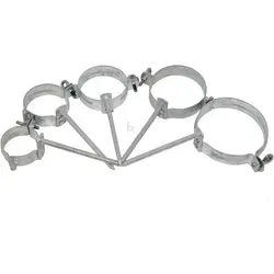 Fallrohrschelle Verzinkt Ø 100 Mm Mit Einschlagstift 140 Mm