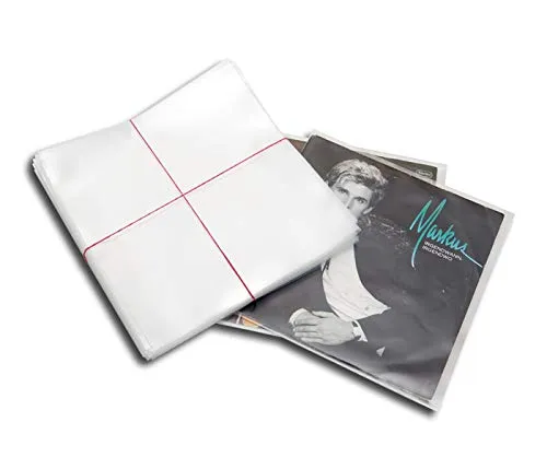 Single Schallplatten Schutzhüllen aus PE Slim Protected (100 Stück)