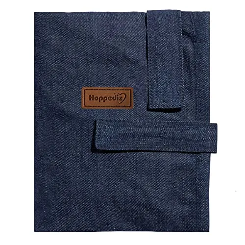 Hoppediz Wickelmax Wickelunterlage für unterwegs, Dark Denim - Wickelauflage, kompakt und tragbar für Reisen mit Ihrem Baby; hochwertige Materialien mit einfacher Reinigung und mehreren Taschen für Wickelutensilien.