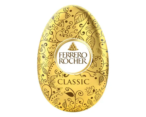 FERRERO ROCHER Schokolade, Ferrero Rocher Osterei Milchschokoladenhohlkörper mit Haselnuss 100g